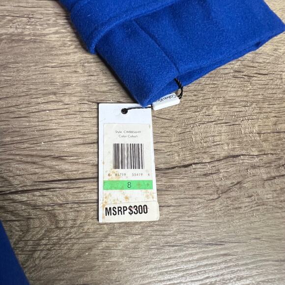 Calvin Klein Wool Blend Trench Pea Coat Women's Size 8 Cobalt Blue - Picture 15 of 16